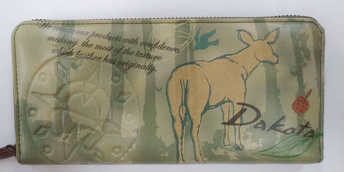 ダコタ Dakota ライブリー☆動物柄レザーラウンド長財布☆新品 Dakota 