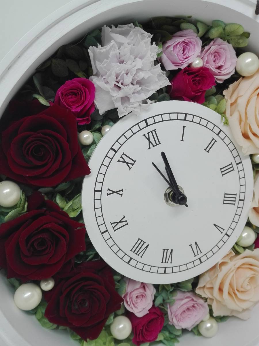 爆買い，送料無料 カーネーション お誕生日 深紅 赤い薔薇 豪華な花時計 すべて プリザーブドフラワー プレゼント お祝いに 造花なし(一般)｜売買されたオークション情報、yahooの商品情報をアーカイブ公開 - 置時計