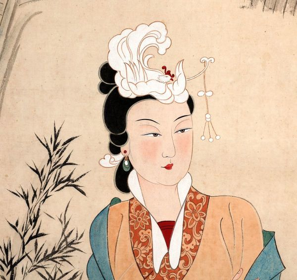 購入できるネット通販サイト 【真作】掛け軸「仕女図 張大千」近代画家