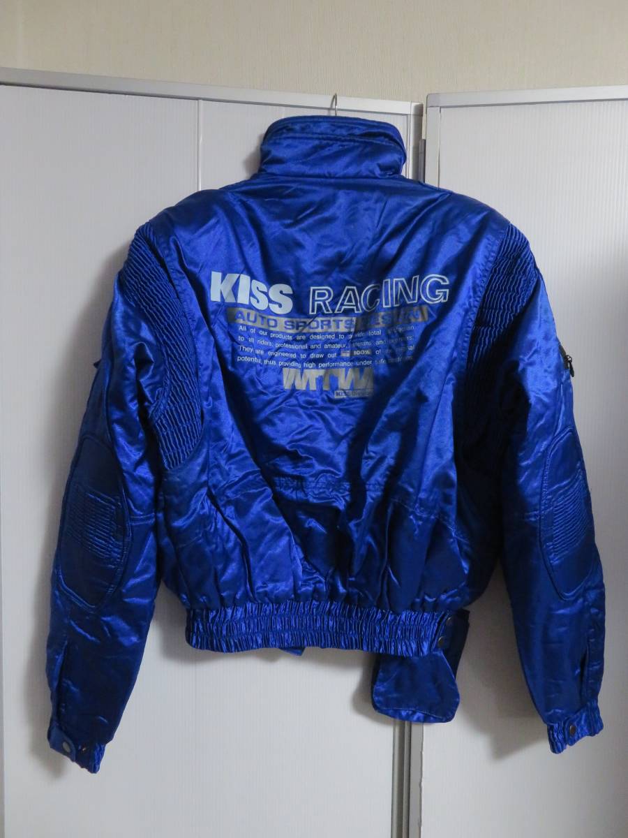 KISS Racing Team ライディングジャケット ブルー M KISS TEAM RACING ライダースジャケット LL 青 ブルー 90s Yahoo