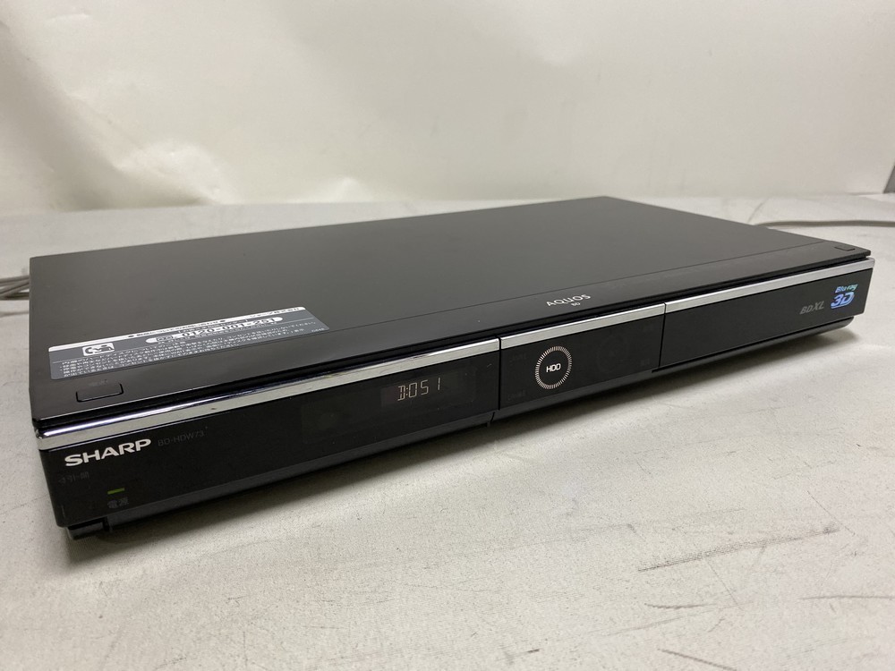 #動作良好【SHARP AQUOS シャープ アクオス ブルーレイ ディスクレコーダー BD-HDW73 専用リモコン B-CASカード付】J11005