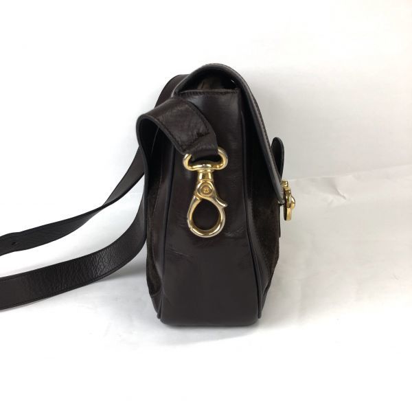 希少 CELINE セリーヌ ホースビット ショルダーバッグ スエード コンビ 