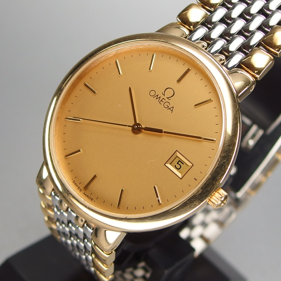 OMEGA オメガ De Ville デヴィル GPxSS コンビ QZ デイト メンズ