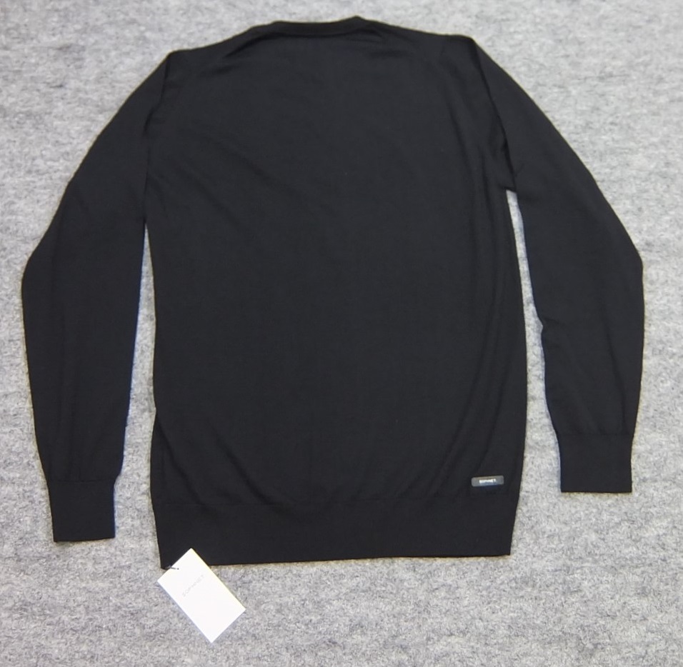 未使用品 SOPHNET STAR ELBOW PATCH CREW NECK KNIT 黒 L SOPH-189109 