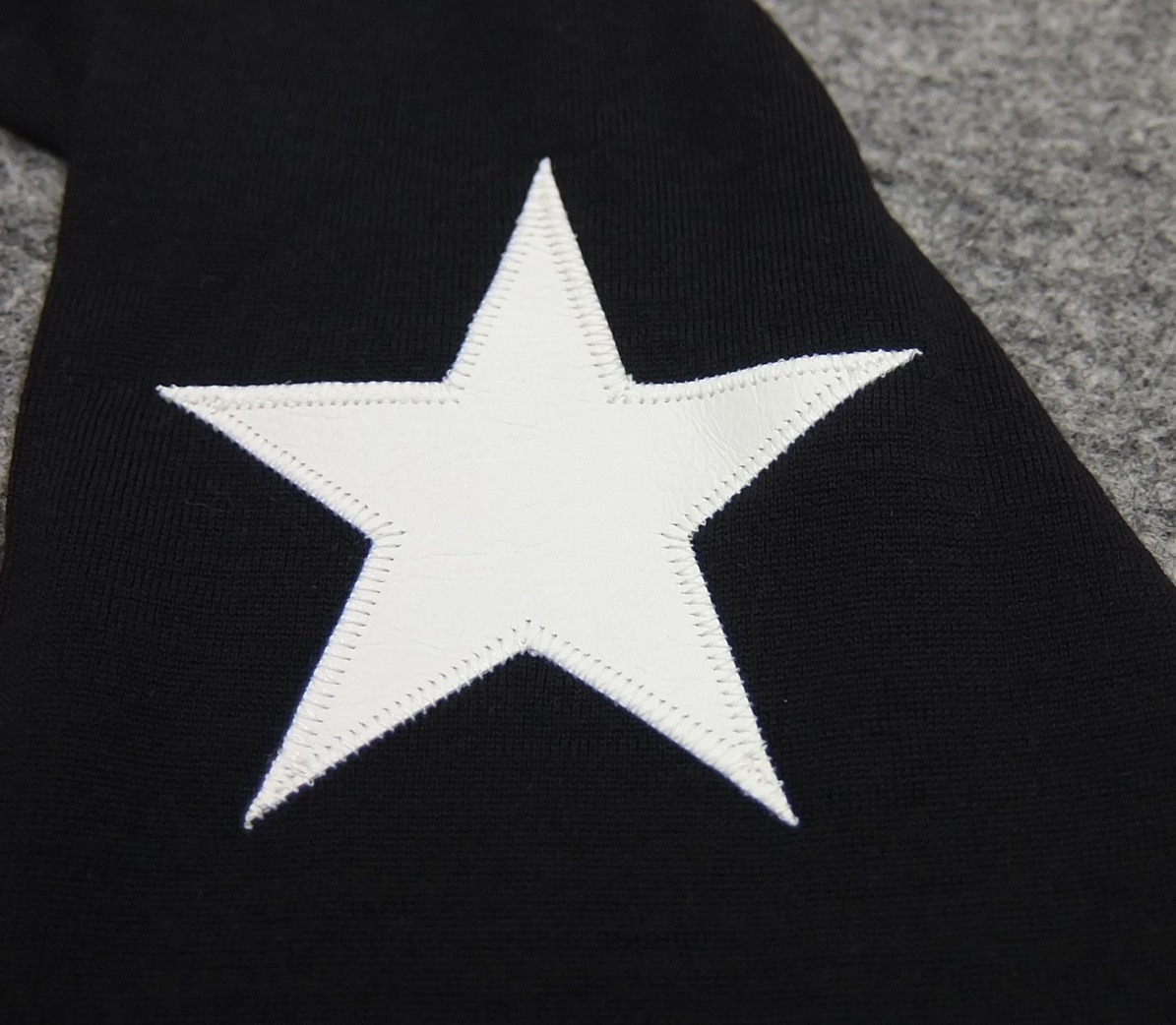 未使用品 SOPHNET STAR ELBOW PATCH CREW NECK KNIT 黒 L SOPH-189109 
