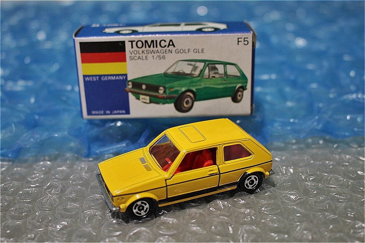で最短翌日お届け トミカ 外国車シリーズ 当時物 NO.F5 フォルクスワーゲン ゴルフ GLE VOLKSWAGEN GOLF 青箱 日本製 メイドインジャパン 美品