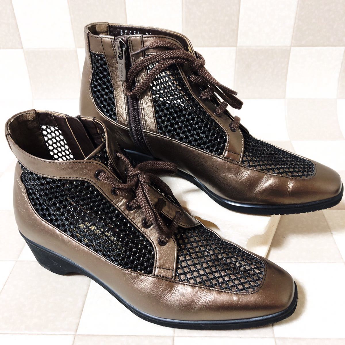 2949 Yoshinoya Ginza Tokyo 銀座ヨシノヤ レディース スニーカー シューズ 靴 系 23cm 日本製 ブラウン 系 ウォーキングシューズ 売買されたオークション情報 Yahooの商品情報をアーカイブ公開 オークファン Aucfan Com