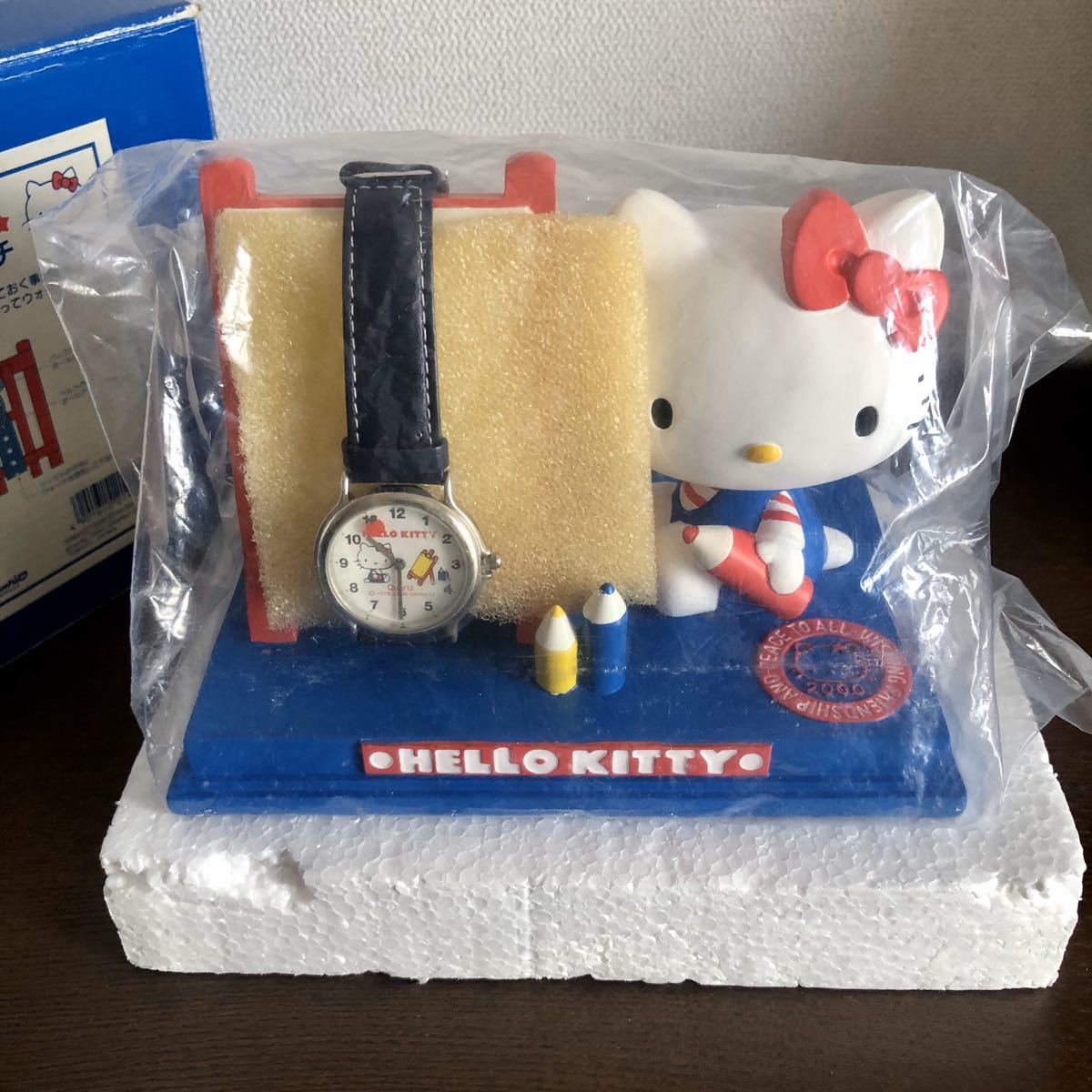 激レア☆ハローキティ☆陶器 ジオラマ＆ウォッチ 置物 2000 インテリア