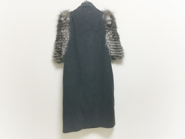 アルベルタ・フェレッティ ALBERTA FERRETTI サイズ40 M ダークグレー×ダークブラウン×白 レディース ファー/冬物 コート