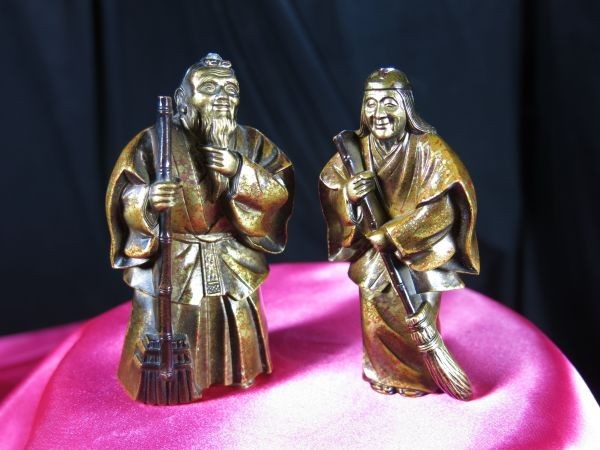 【激安大特価，新作登場】 古銅金箔高砂像一対 能演目 彫刻 金工 置物 高砂(その他)｜売買されたオークション情報、yahooの商品情報をアーカイブ公開 - オークファン その他