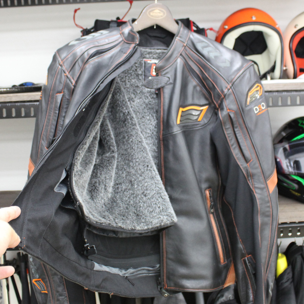 HYOD レザーライディングジャケット フード付き M 中古美品】HYOD ヒョウドウ ボアインナー付き ライディング レザー