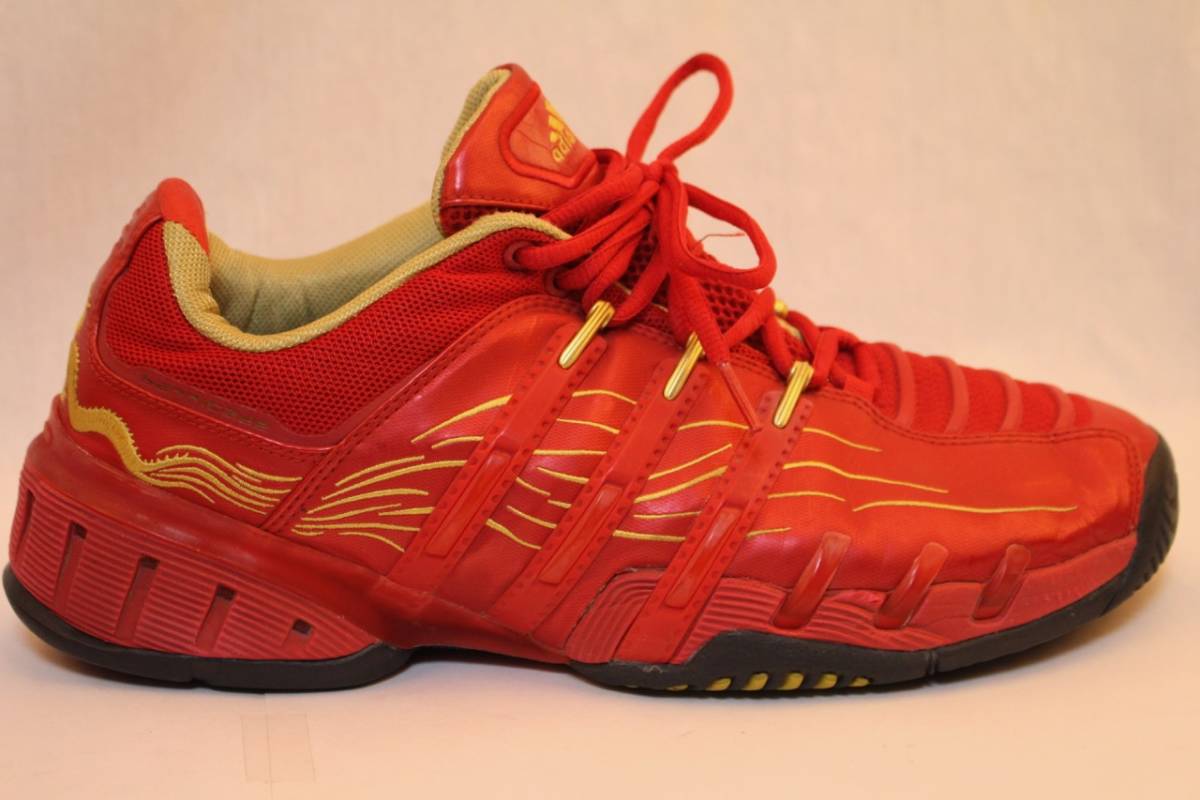 19100074 ris adidas アディダス　メンズスニーカー　レッド　27.5cm [中古]美品　　テニスシューズ　ATP_7
