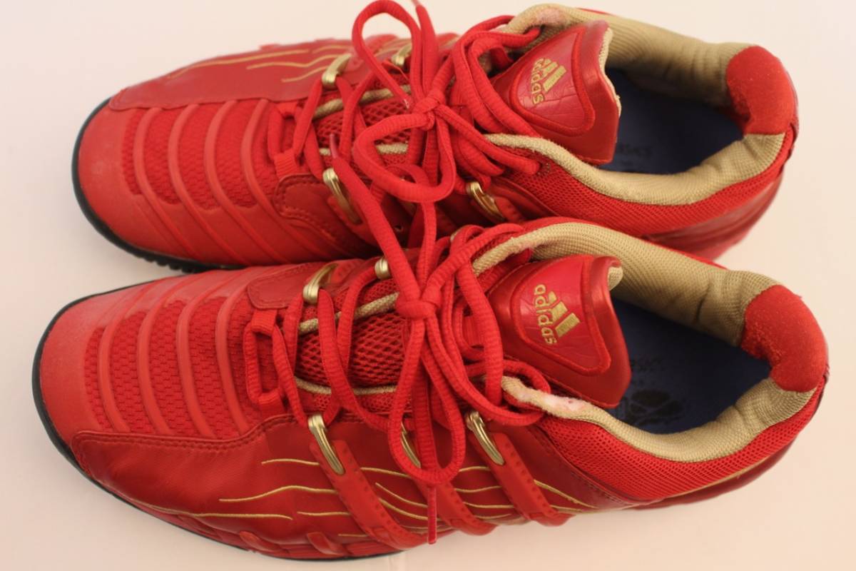19100074 ris adidas アディダス　メンズスニーカー　レッド　27.5cm [中古]美品　　テニスシューズ　ATP_8