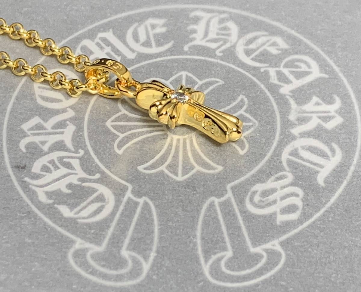 クロムハーツ CHROME 22K ベビーファットチャーム HEARTS chクロス 
