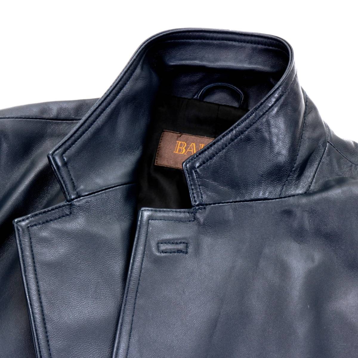 125.希少な3Lサイズ◎仏「BALMAIN/バルマン」とろける手触りの極上羊革 