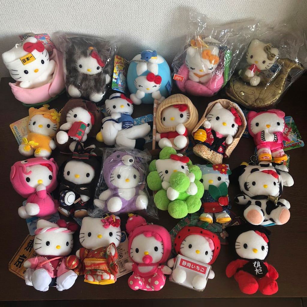 ハローキティ ぬいぐるみ サンリオ レトロ マスコット けろっぴ もん