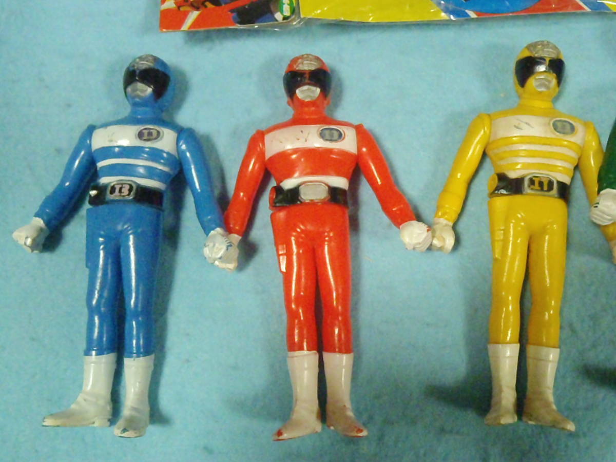 【当時物】ポピー ビクトラー 電子戦隊デンジマン ダイデンジン ソフビ ヘッダー 当時もの POPY ポピー/ビクトラー 電子戦隊デンジマン5人&ダイデンジン