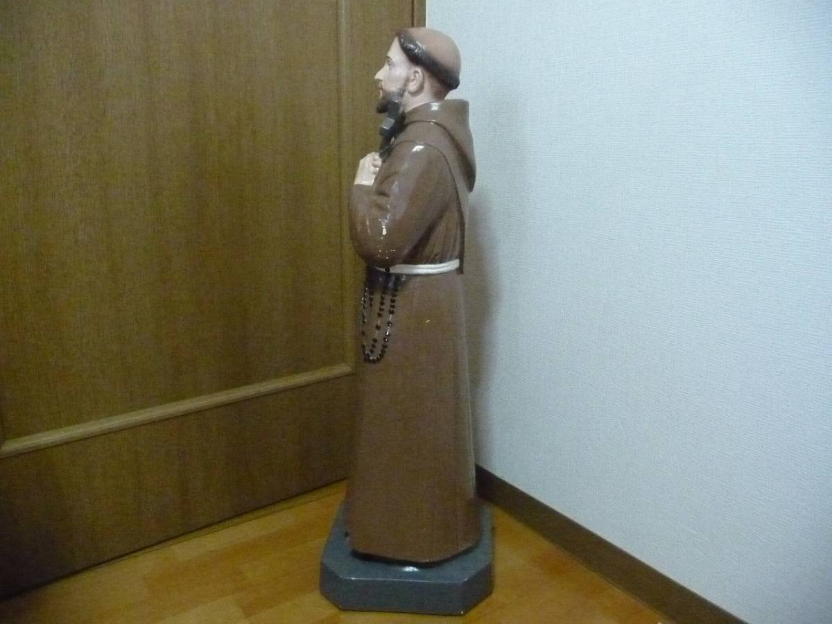 中古 フィギュア フランシスコ・ザビエル 陶器 約80cm Francisco de Xavier キリスト教 イエズス会 カトリック スペイン 宣教師 ハゲ