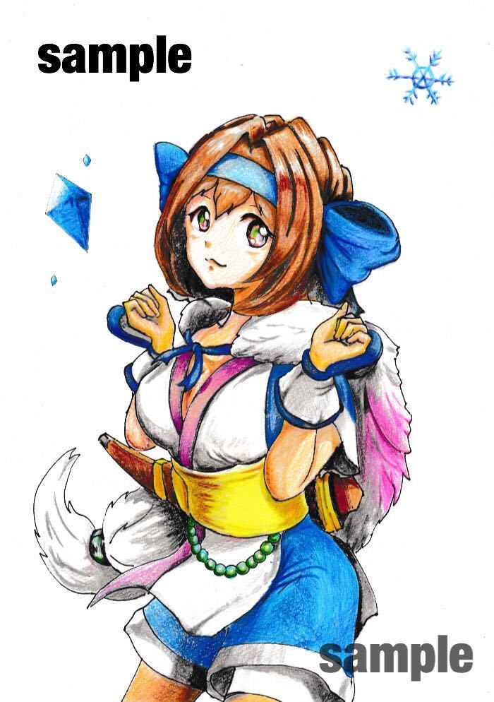 ☆同人 手描きイラストA4☆【リムルル】【サムライスピリッツ】(手描き