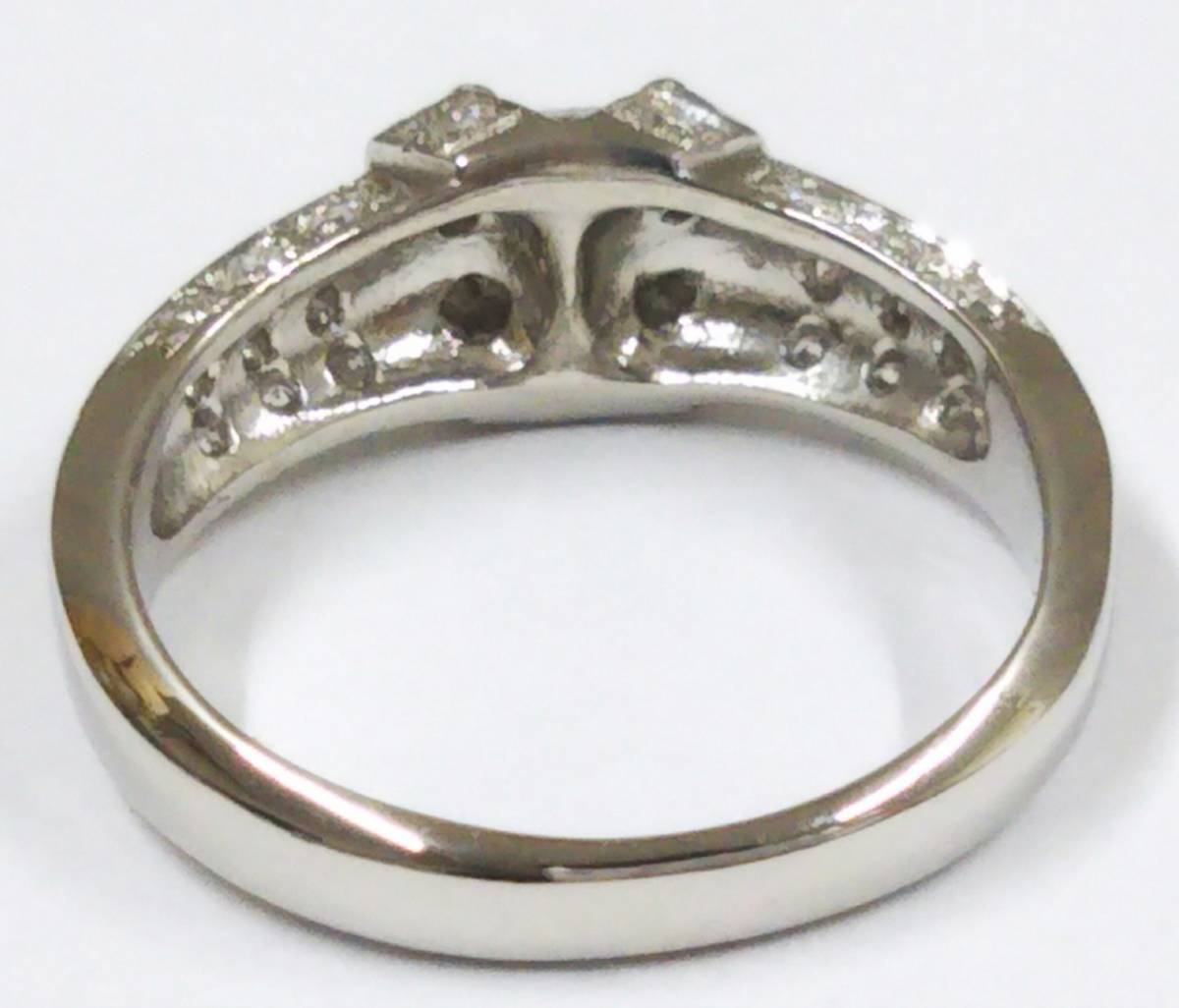クリーニング済 簡易鑑定書付 ダイヤモンド 0.20ct Pt900 リング 指輪 