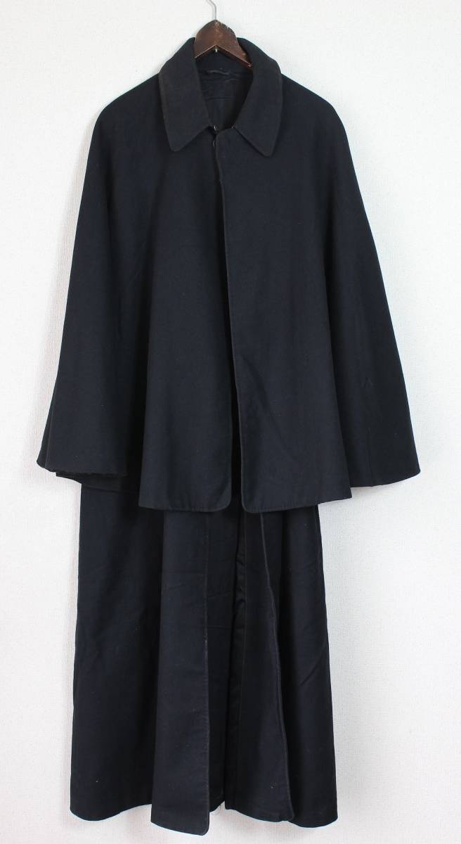 男性 トンビコート 鳶 インバネスコート 黒 大正ロマン 太宰治 着丈約