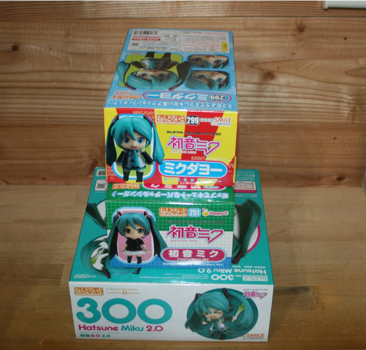  新品☆ ねんどろいど 初音ミク 2.0 + ミクダヨー + FamilyMart Ver. + 計3体 (グッドスマイルカンパニー，巡音ルカ 鏡音リン，音街ウナ，心響)