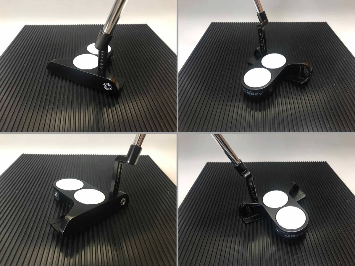 【軟鉄削り出しボディ+ブラックPVC仕上げ】オデッセイ ブラック・シリーズ ツアーデザイン 2BALL BLADE 35インチ スーパーストローク装着