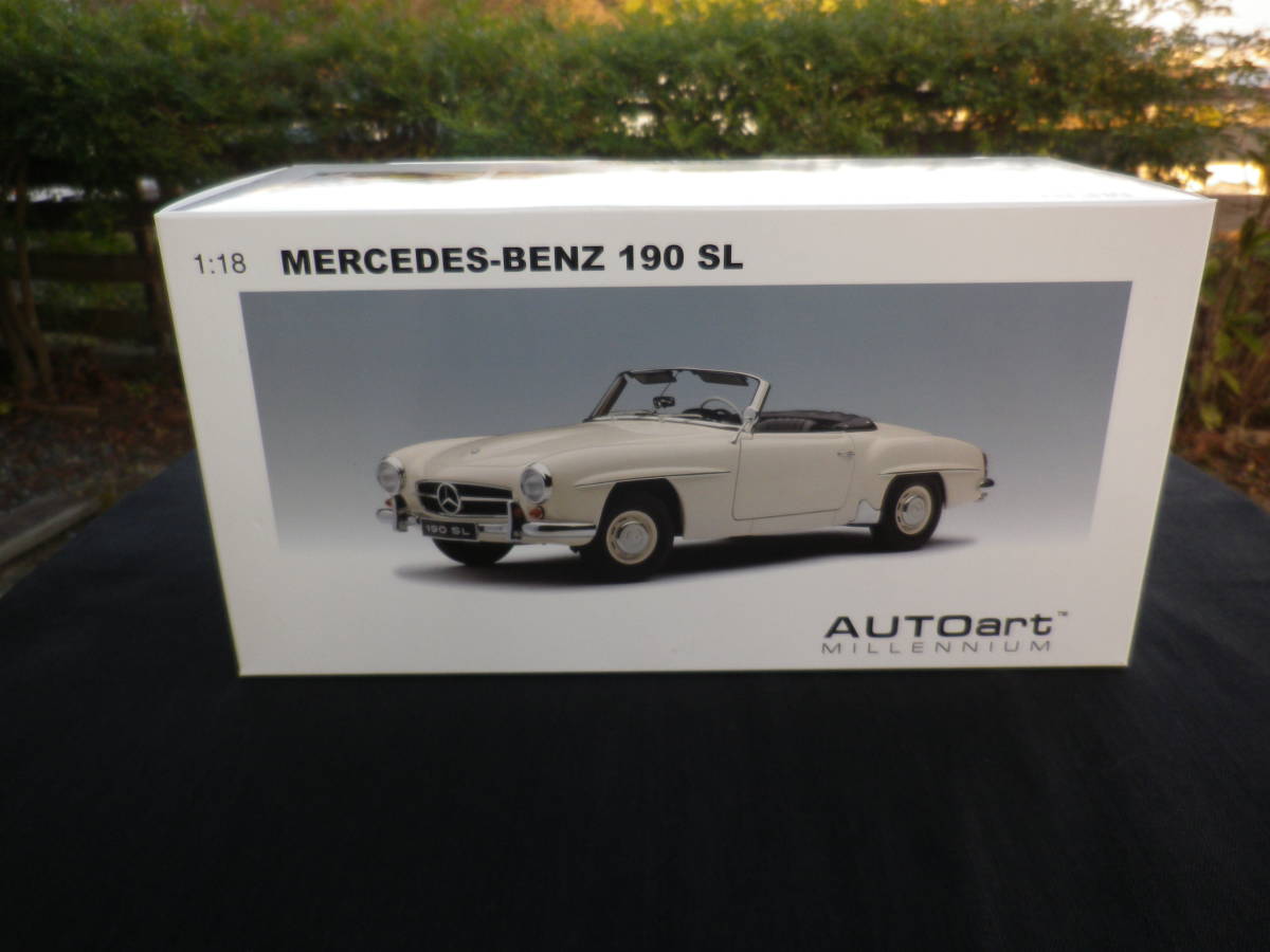 1円～ オートアート 1/18 メルセデスベンツ 190SL ホワイト AUTOart 1