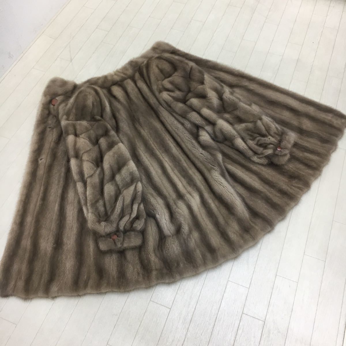 I-57 GRES PARIS グレ ミンク サファイアミンク コート セミロング 