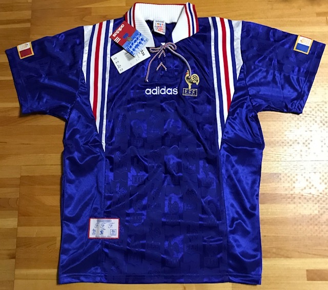 安い，大人気 adidas正規品 フランス代表 96-97 H ホーム レプリカ ユニフォーム インポートMサイズ 半袖 ジダン ジョルカエフ EURO96(フランス)｜売買されたオークション情報、yahooの商品情報をアーカイブ公開 ユニフォーム