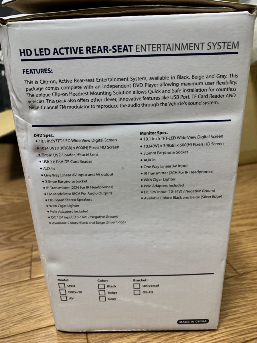 ヘッドレスト DVDプレイヤー 10.1インチ ヘッドレスト DVDプレーヤー _5