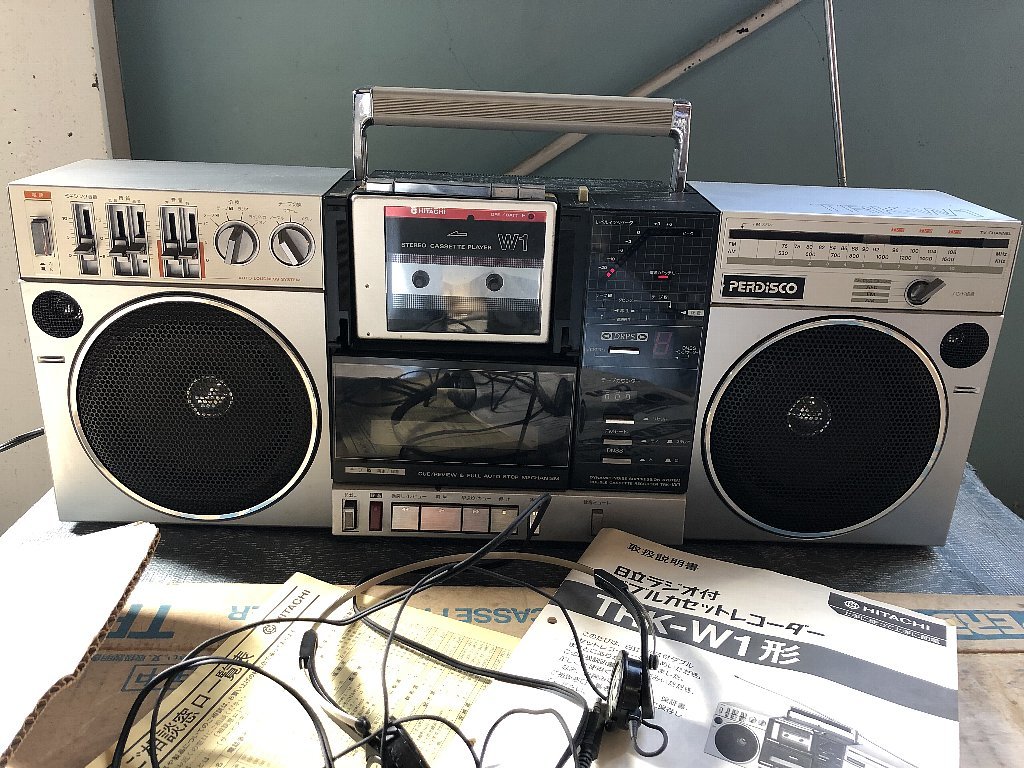 HITACHI TRK-8280 パディスコ ラジオ カセット ラジカセ 日立 HITACHI TRK-8280 日立 パディスコ ラジカセ FM⁄AM PERDISCO カセット