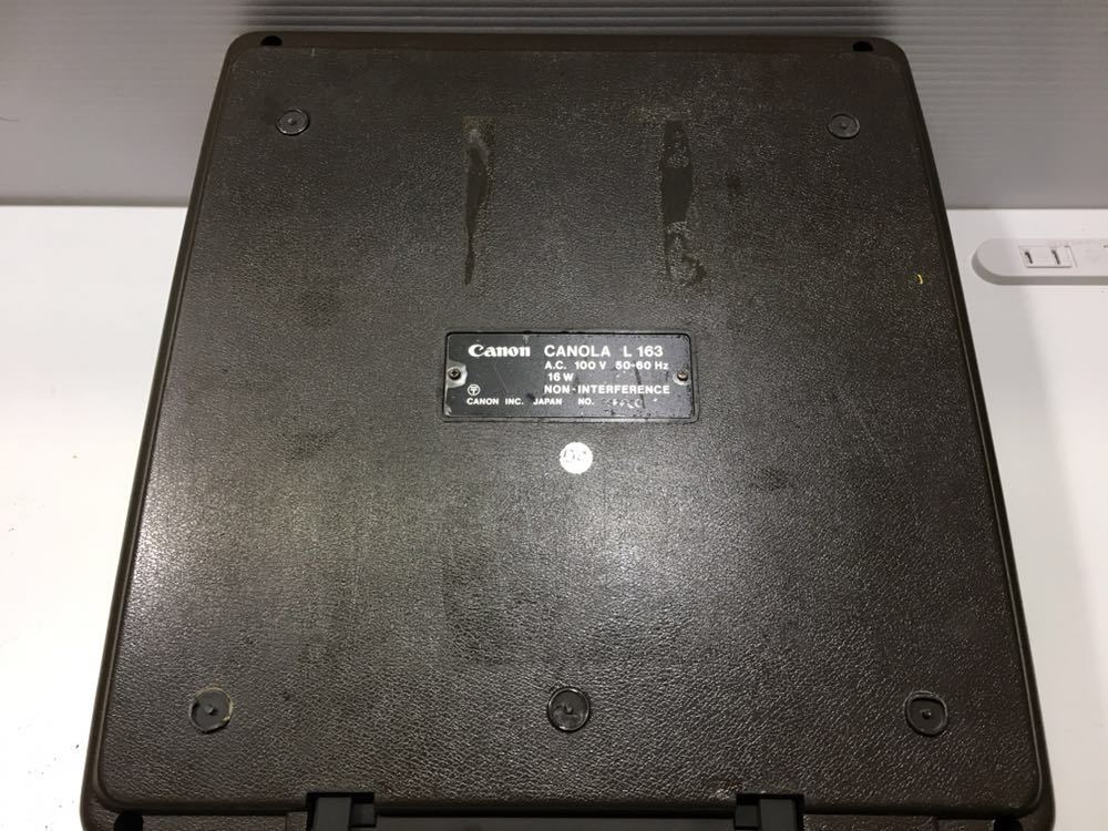 中古現状作動品】Canon 卓上計算機 canola L163 昭和レトロ 中古現状作動品】Canon 卓上計算機 canola L163 昭和レトロ