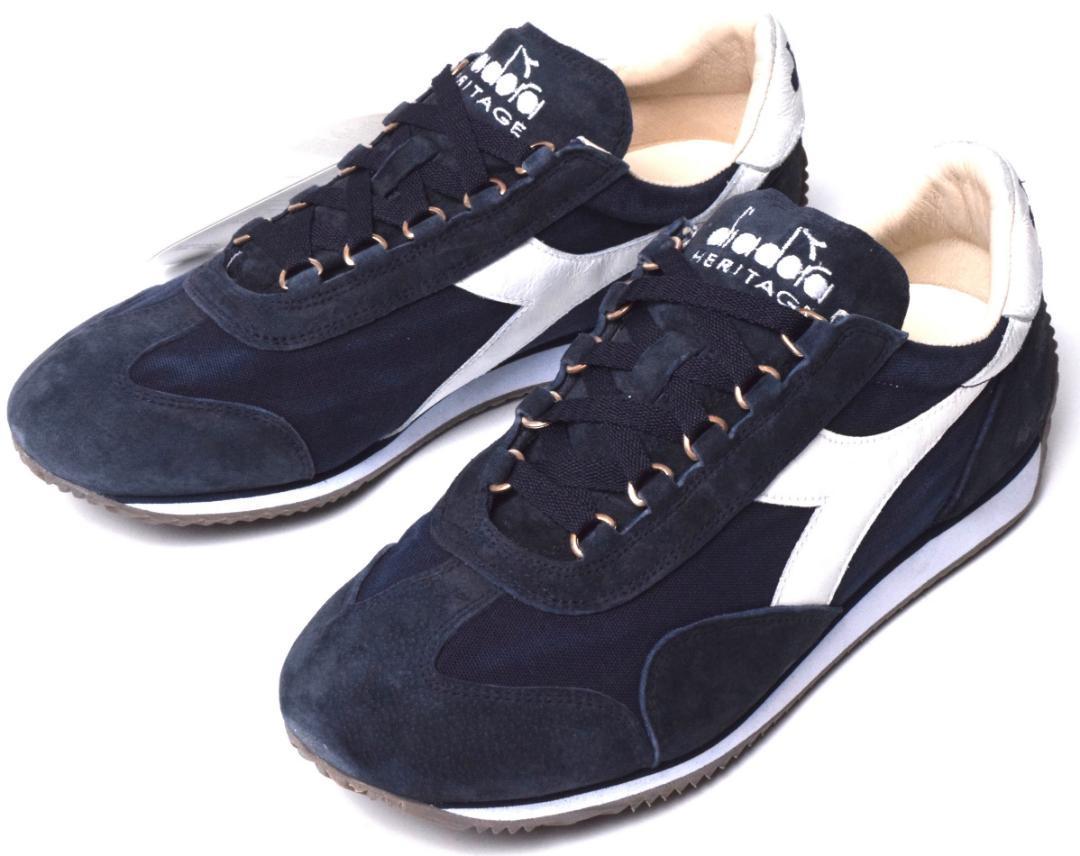 全国無料，お買い得 DIADORA HERITAGE ディアドラ ヘリテージ EQUIPE STONE WASH 紺 27.5 ネイビー エキップ ストーンウォッシュ(27.5cm)｜売買されたオークション情報、yahooの商品情報をアーカイブ公開 - オークファン 27.5cm