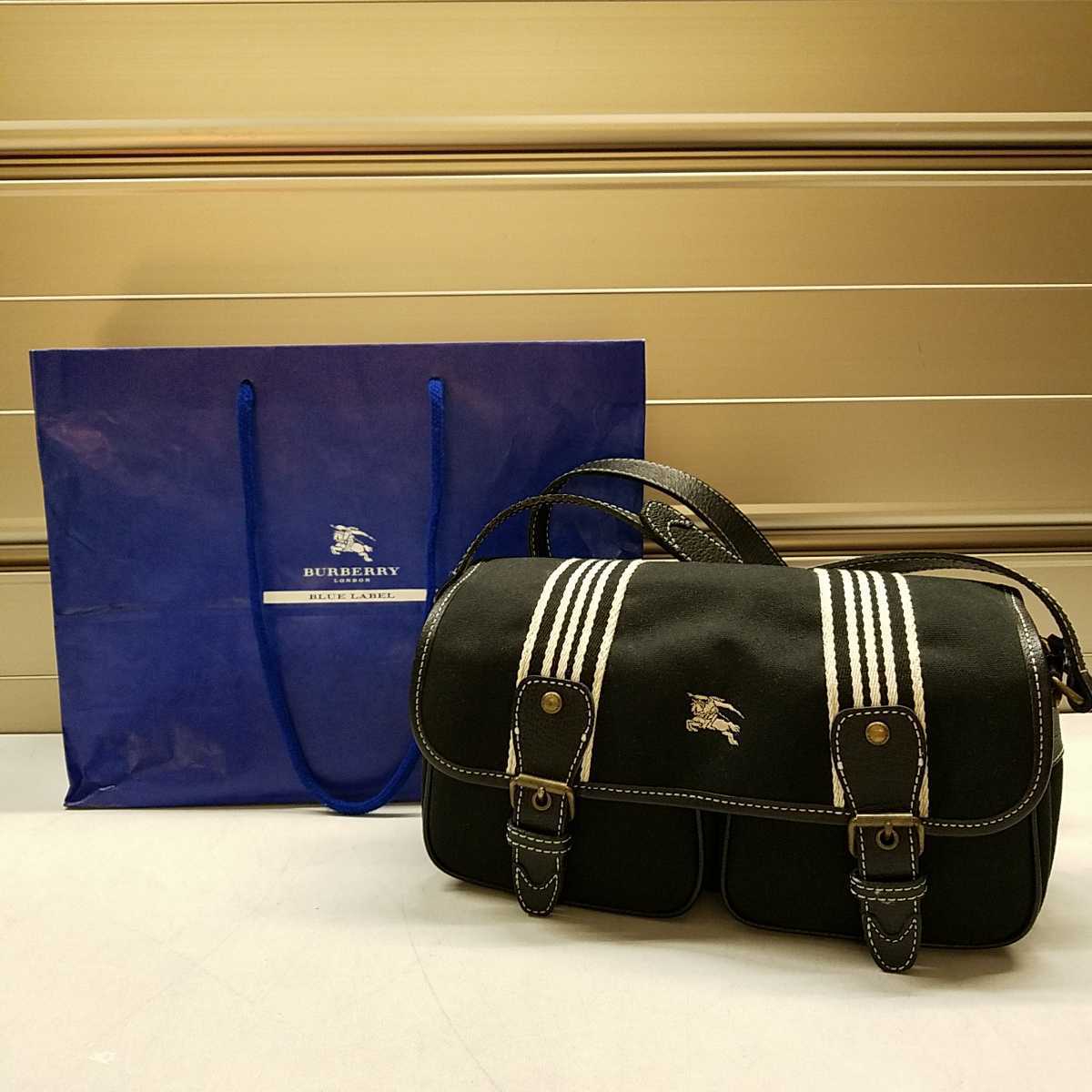 84833◇ BURBERRY バーバリー/ ショルダーバッグ 斜め掛け/ キャンバス