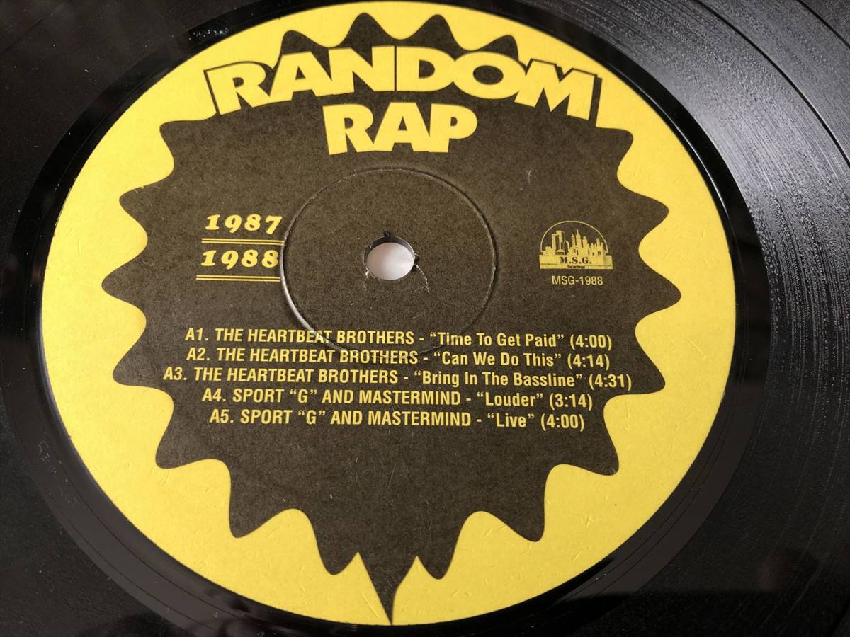 ☆レアコンピ盤☆RANDOM RAP 1987-1988//PAUL C.//SPORT G AND 