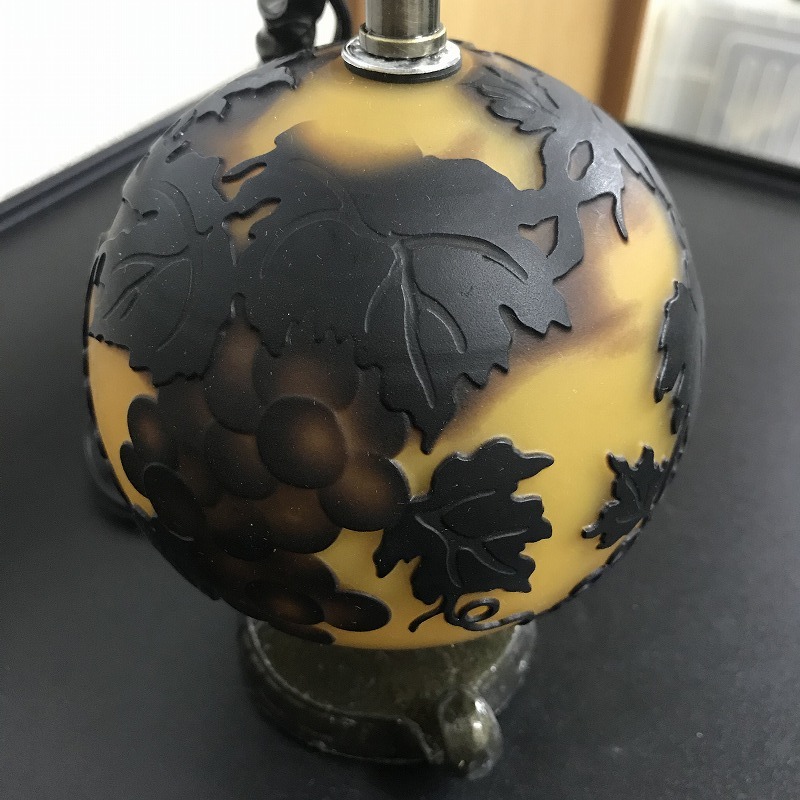 ■新品/未使用■レリーフランプ■ミニ■葡萄■ガラス製■アンティーク風■インテリア■卓上ランプ■保管品■ ステンドグラス 「葡萄」（SOLDOUT） ブドウ ステンド 葡萄 輸入家具・店長のブログな日々