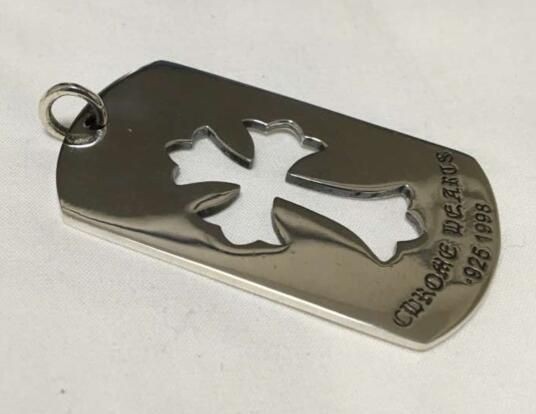 123 シルバー silver シルバー925 silver925 シルバーカットアウトクロスドッグタグ(ラージ) シルバー SV925 レディース 123-3樹脂ピアスも可能 ナンバーネックレス 安い