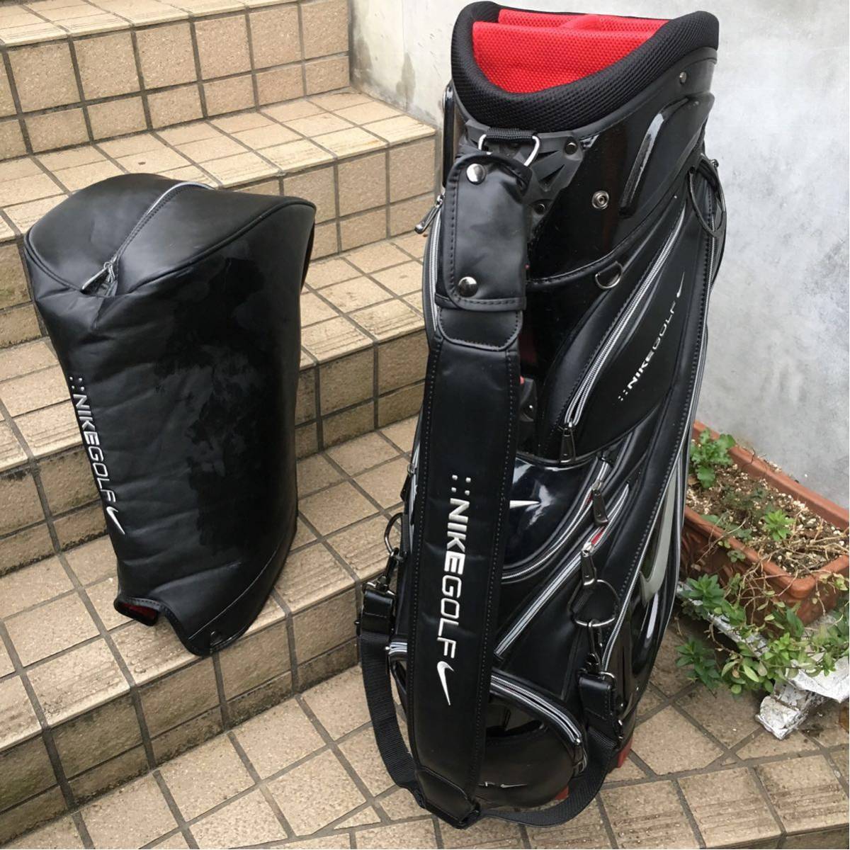  お探しの方 レア物 ナイキゴルフ プロ仕様3点ショルダー式キャディバッグ ブラック(NIKE)｜売買されたオークション情報、yahooの商品情報をアーカイブ公開 - オークファン キャディバッグ