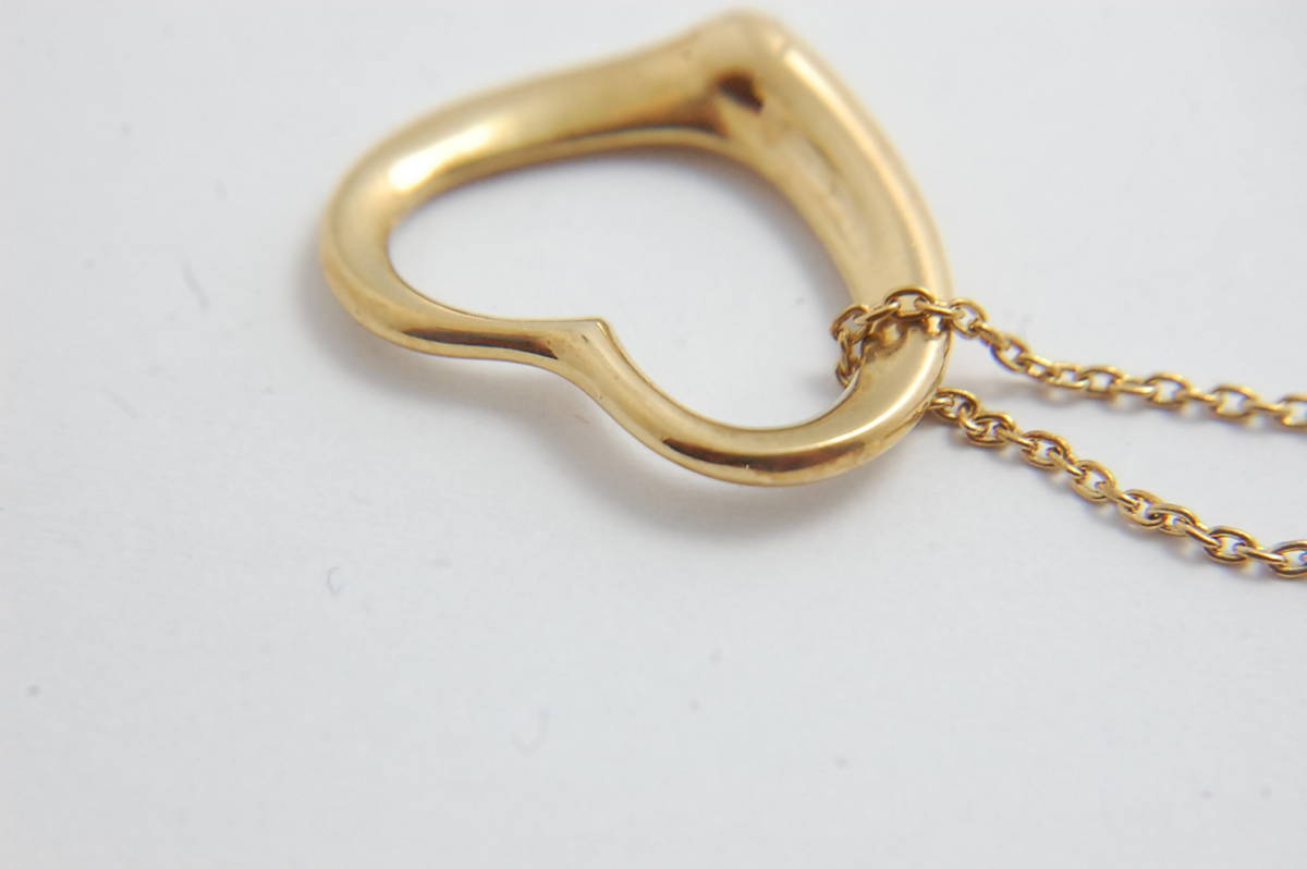 ティファニー Tiffany＆Co. K18YG オープンハート ネックレス 約5.8g 