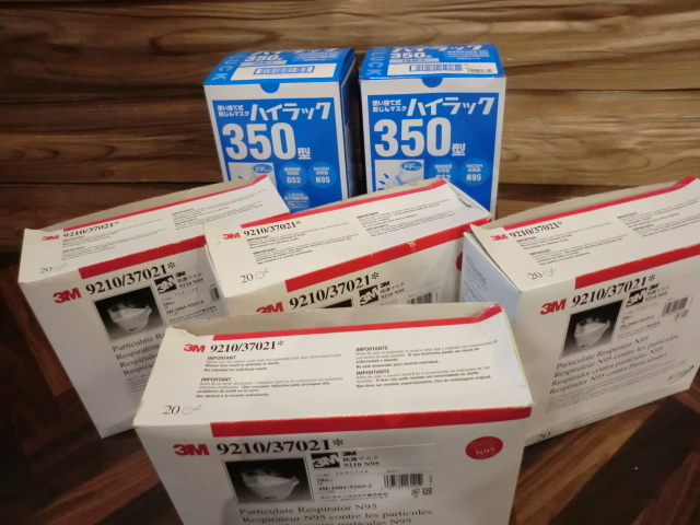N95 防護マスク 3M 9210/37021 3箱+15枚ハイラック 350型 2箱 合計 95枚セット 保管品 リサイクルアール 格安スタート