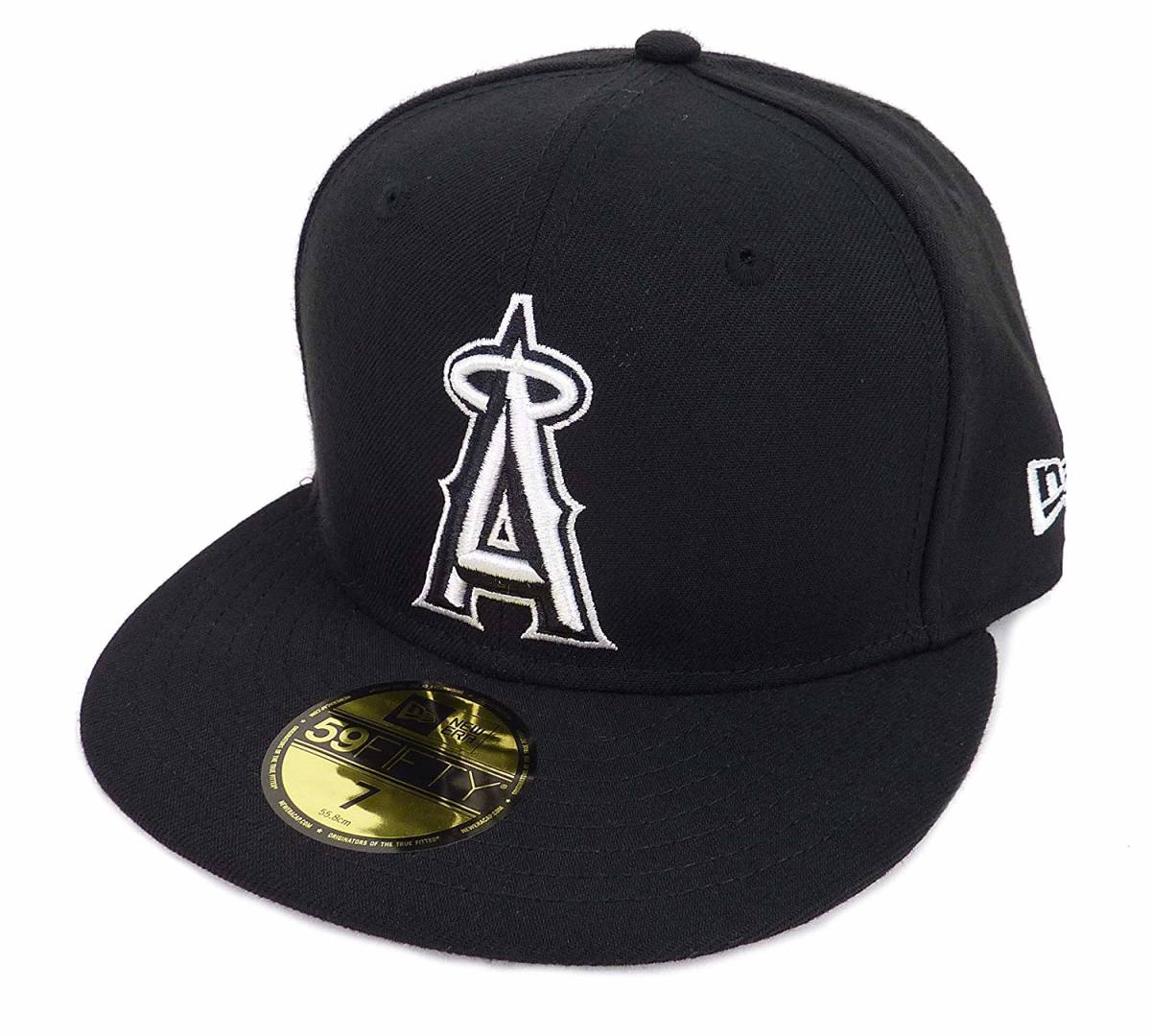 【品質保証，正規保証】 New Era ニューエラ MLB ロサンゼルス エンゼルス ベースボールキャップ ブラック/ブラックバイザー 7 1/2 59.6cm 並行輸入品(大人用)｜売買されたオークション情報、yahooの商品情報をアーカイブ キャップ