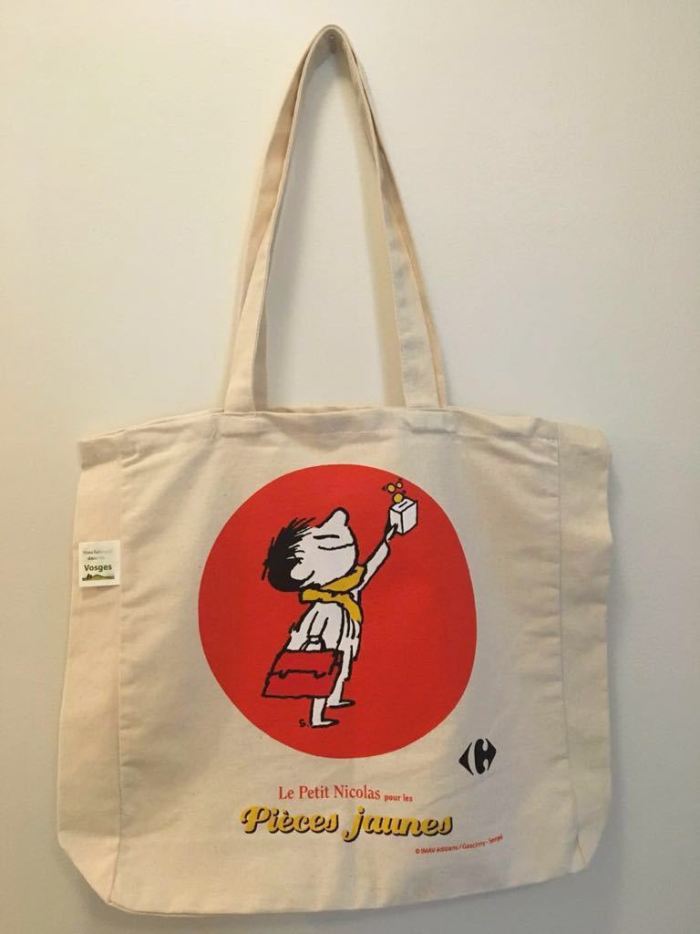 フランス カルフール Carrefour エコバッグ Le Petit Nicolas ルプチニコラ キャンバス オーガニックコットン100 現品限り エコバッグ 売買されたオークション情報 Yahooの商品情報をアーカイブ公開 オークファン Aucfan Com