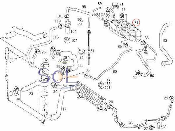 ベンツ W163 ラジエーター エクスパンションタンク リザーバータンク