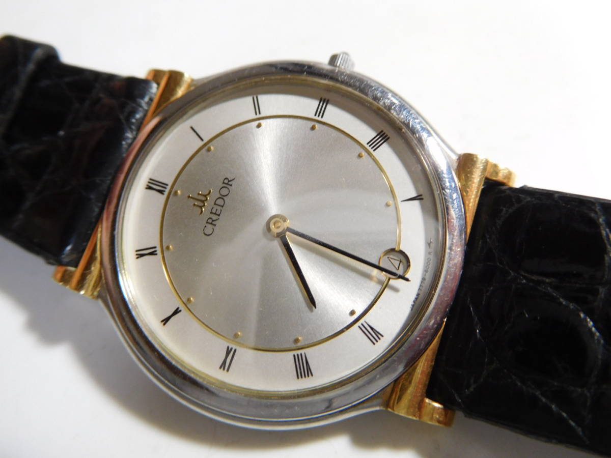 セイコー SEIKO ムーンフェイズカレンダー GP/SS 7A48-7010 クォーツ 
