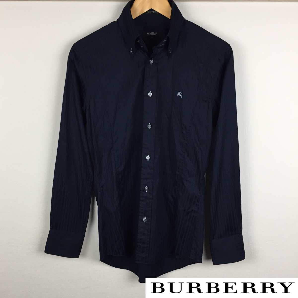 BLACK 極美品 バーバリーブラックレーベル BURBERRY LABEL 長袖シャツ 
