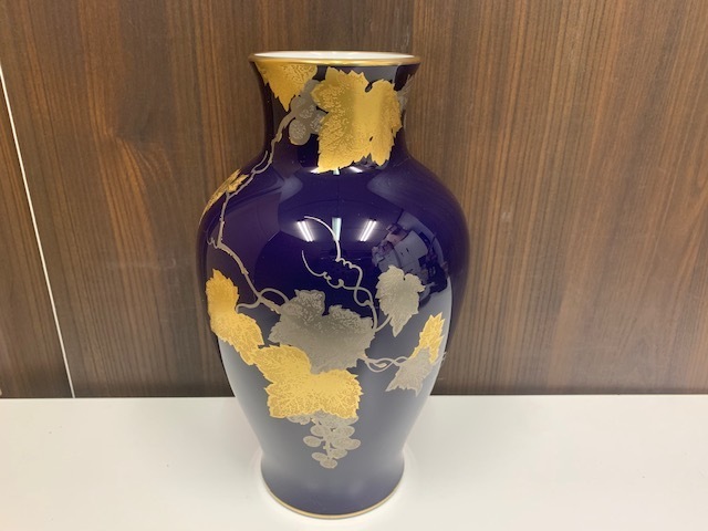 マ*サ様 大倉陶園 金触 ブドウ 葡萄 花瓶 フラワーベース マ*サ様 大倉