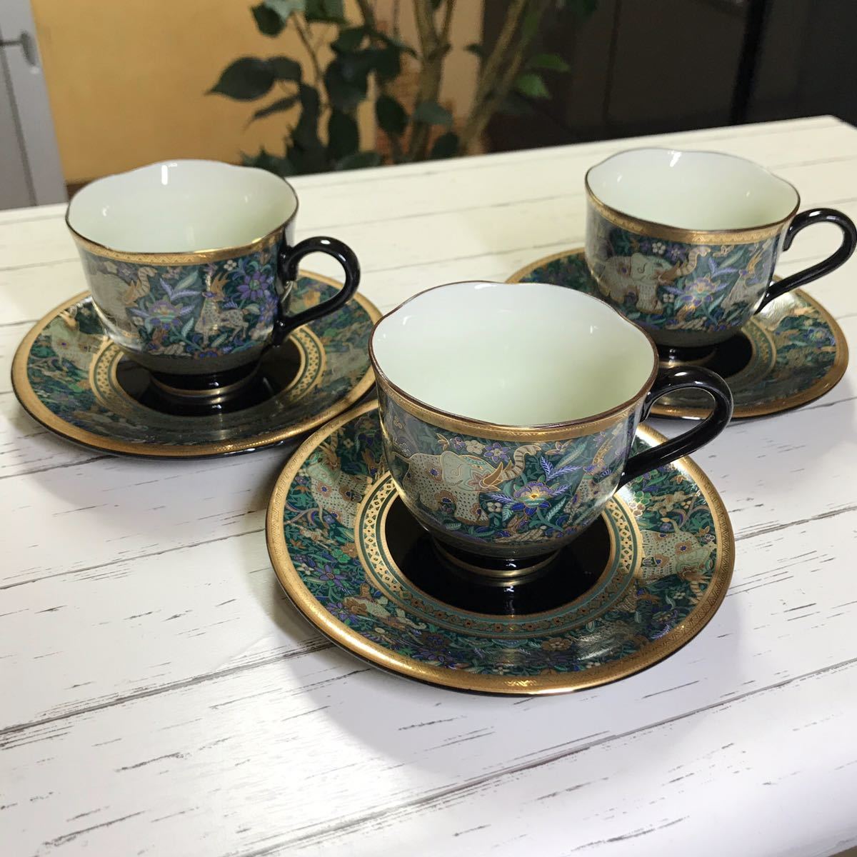 Eclectique kai kai エレクティックカイカイ カップ&ソーサー 像更紗 3 