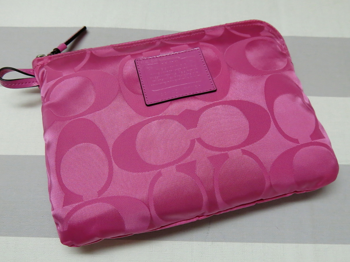 ○未使用○COACH コーチ○シグネチャー○ナイロン○トート バッグ 