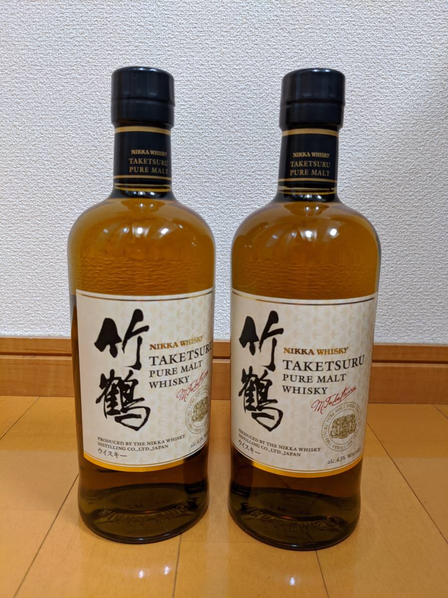  ニッカ ウイスキー 竹鶴 ピュアモルト 700ml 2本セット 43度 新 リニューアル 箱無 ジャパニーズ NIKKA アサヒビール(日本)｜売買されたオークション情報、yahooの商品情報をアーカイブ公開 - オ 日本